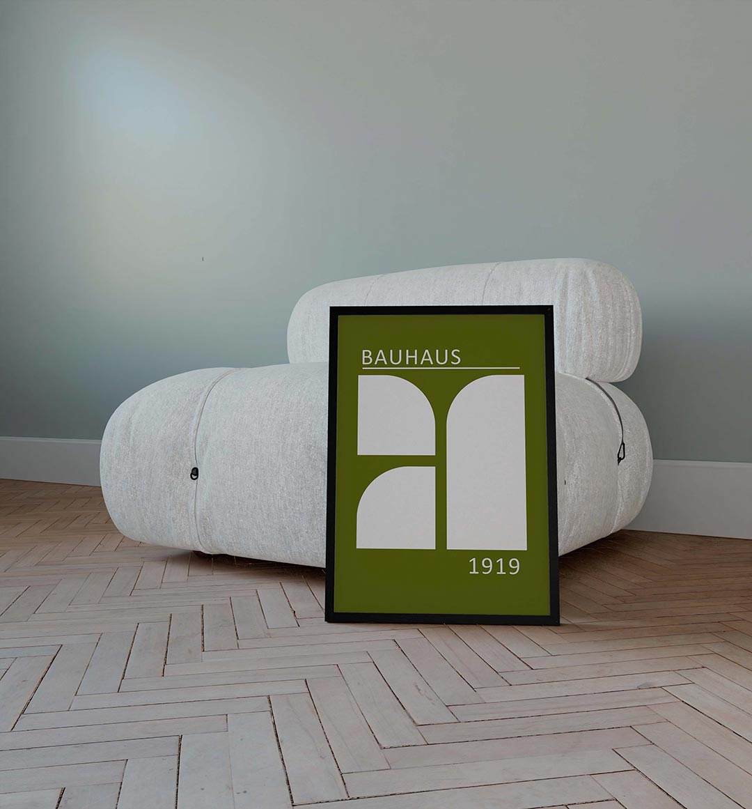 Vormen en vlakken – geometrische poster in Bauhaus-stijl van WallArtistic