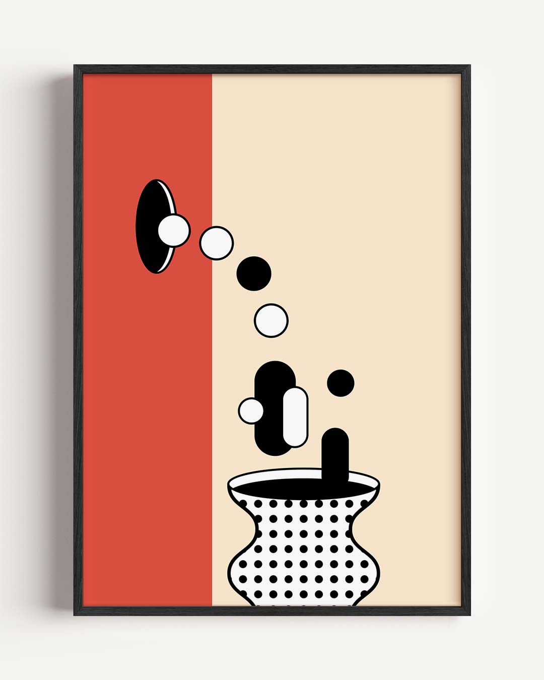 Moderne Geometrische Vaas – kleurrijke abstracte portret poster als wanddecoratie
