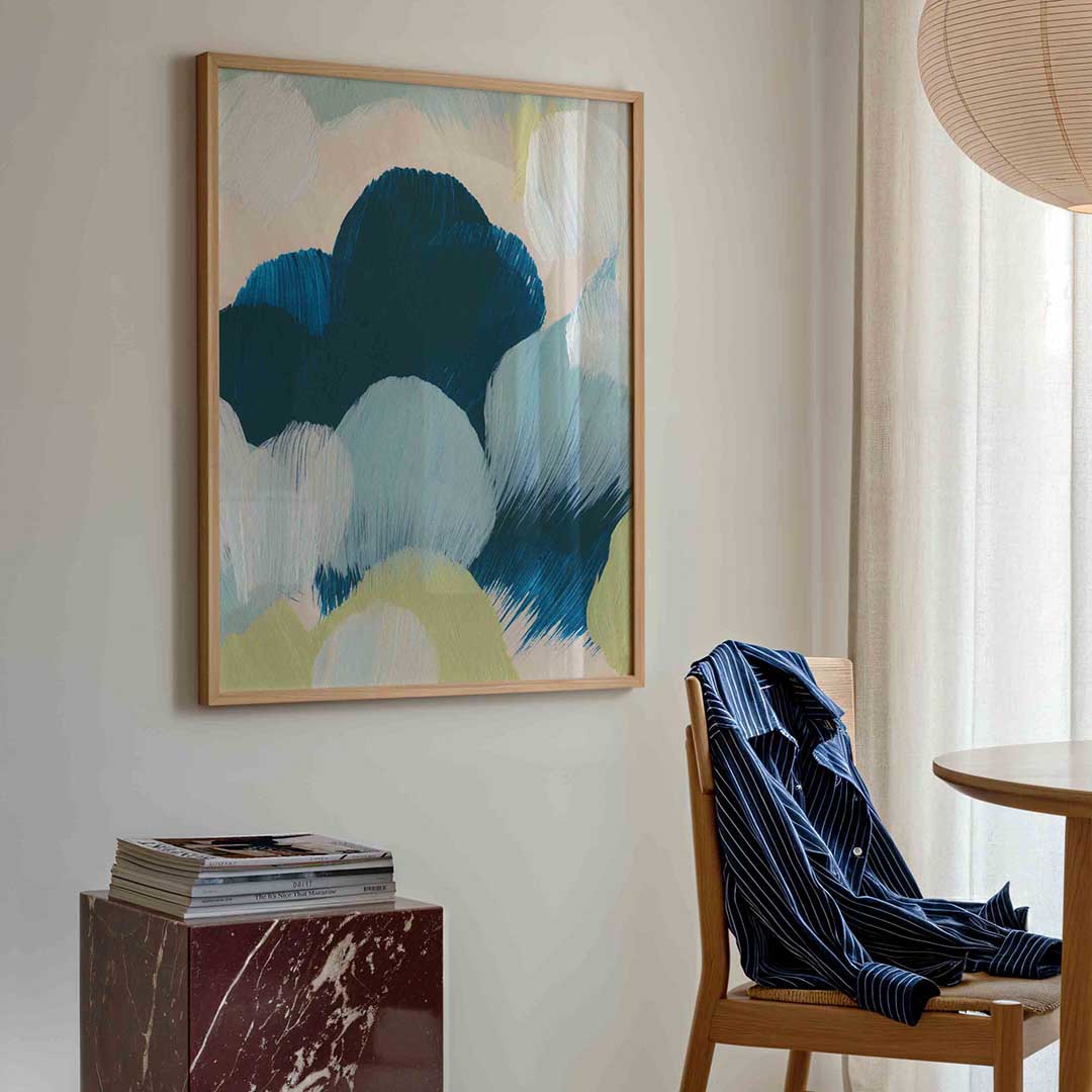Abstracte wolken – artistieke poster in staand formaat