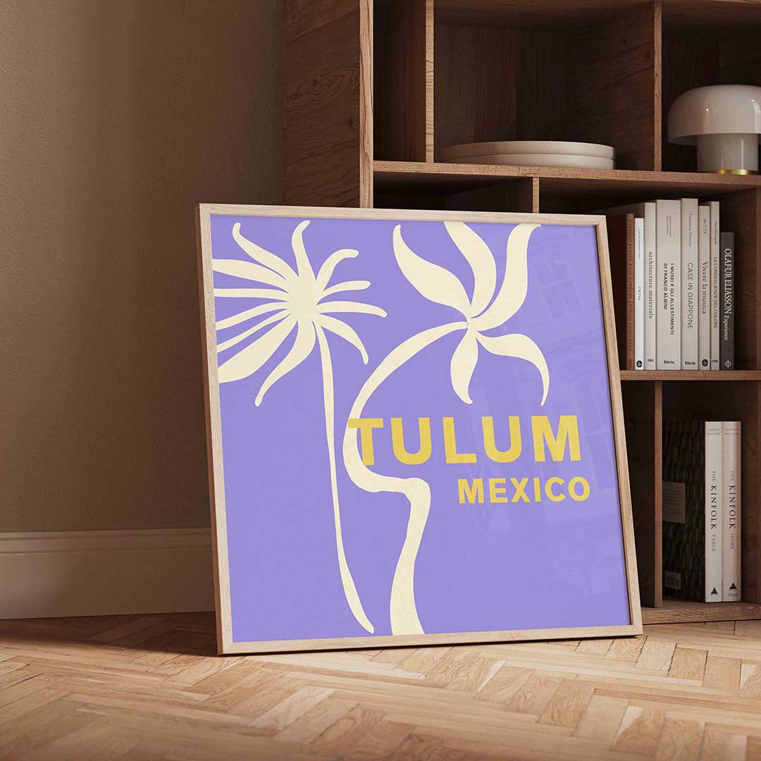 Tulum mexico – moderne wandkunst met kleur en vormen als poster