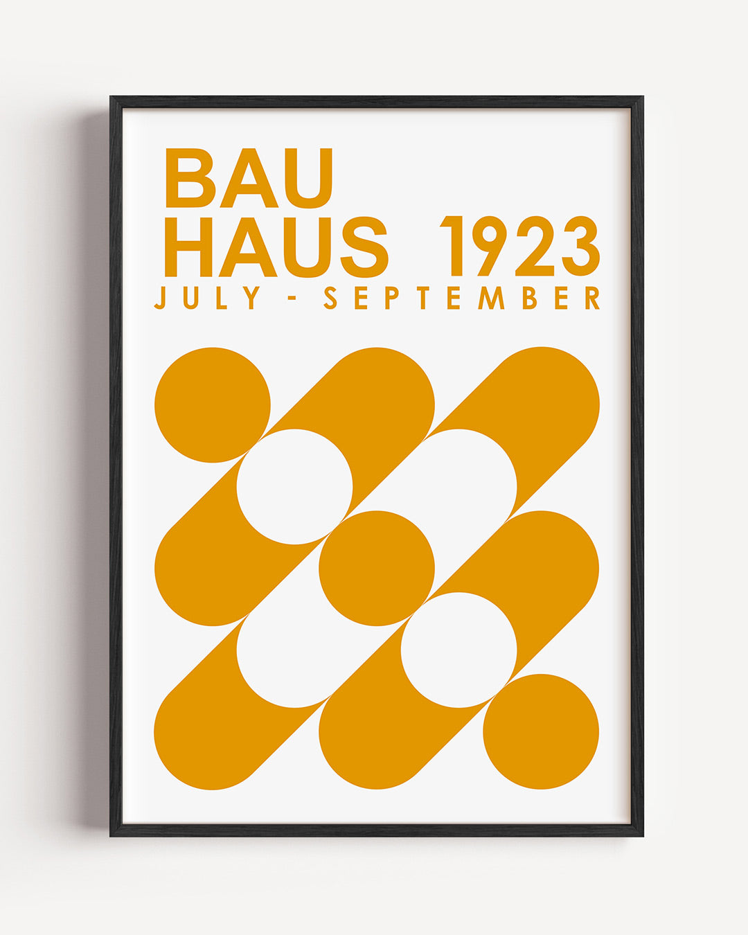 Vorm en kleur – staande Bauhaus poster als wanddecoratie