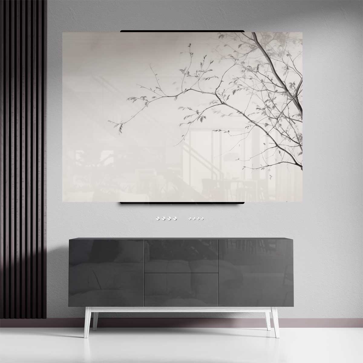 Minimalistische Taktekening – canvas kunstwerk als wanddecoratie