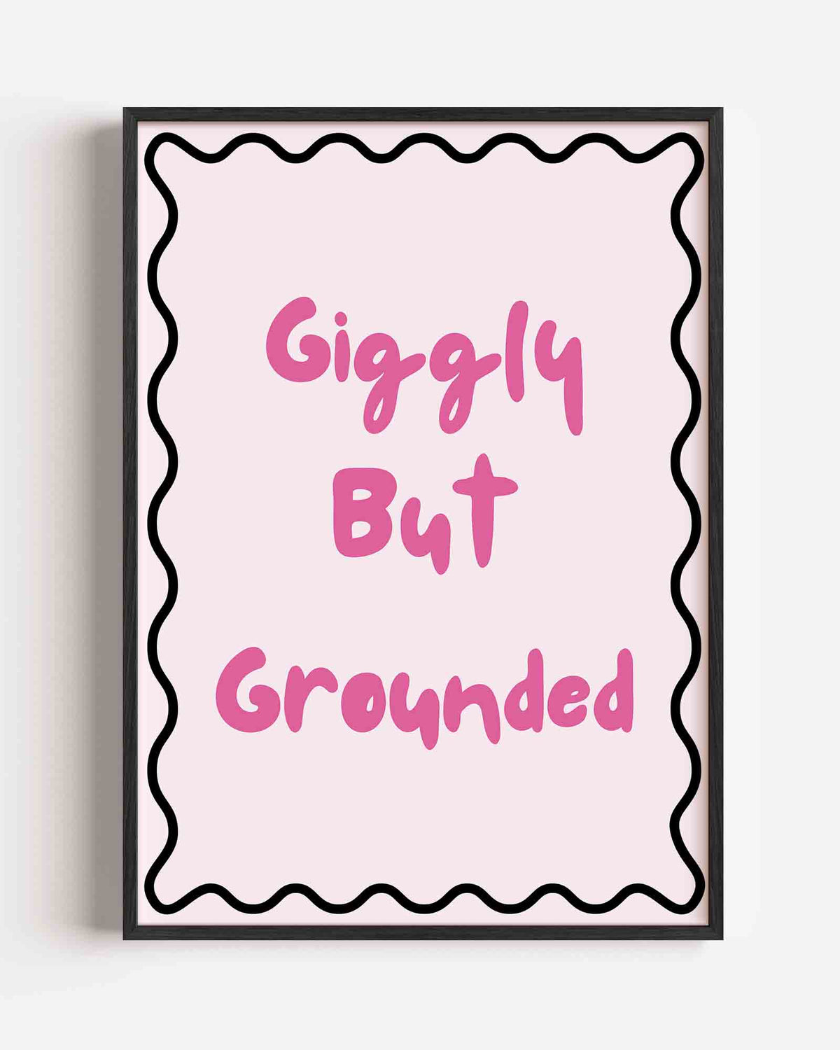Giggly but grounded – Pop Art portret poster als wanddecoratie