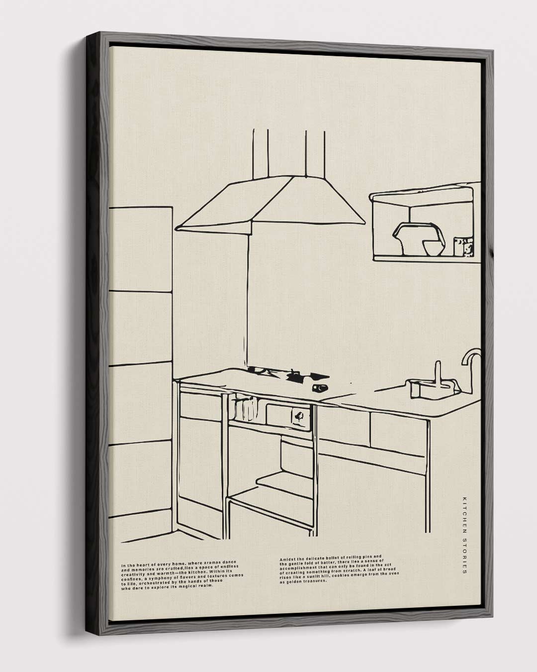 Minimalistische Keukenprint – dibond kunstwerk als wanddecoratie