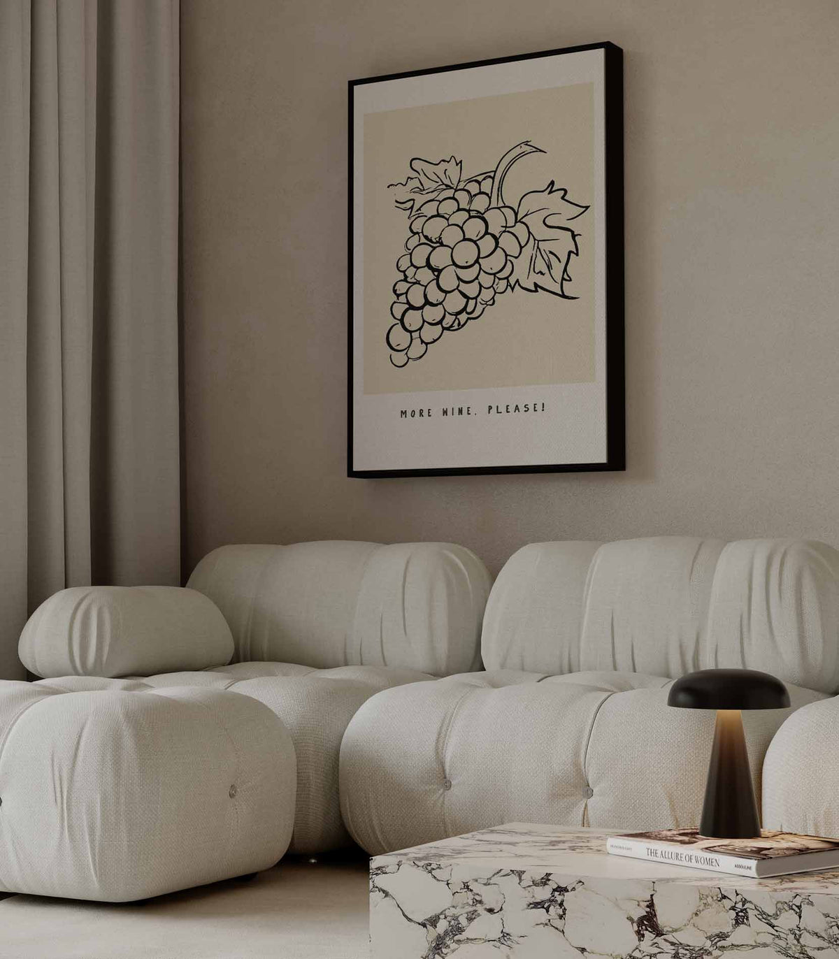 More Wine, Please! – modern portret kunstwerk van WallArtistic