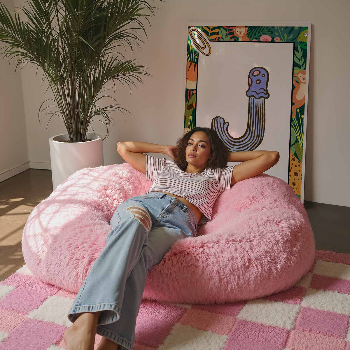 Speelse Jungle Dieren – staande kinderkamer wanddecoratie van WallArtistic