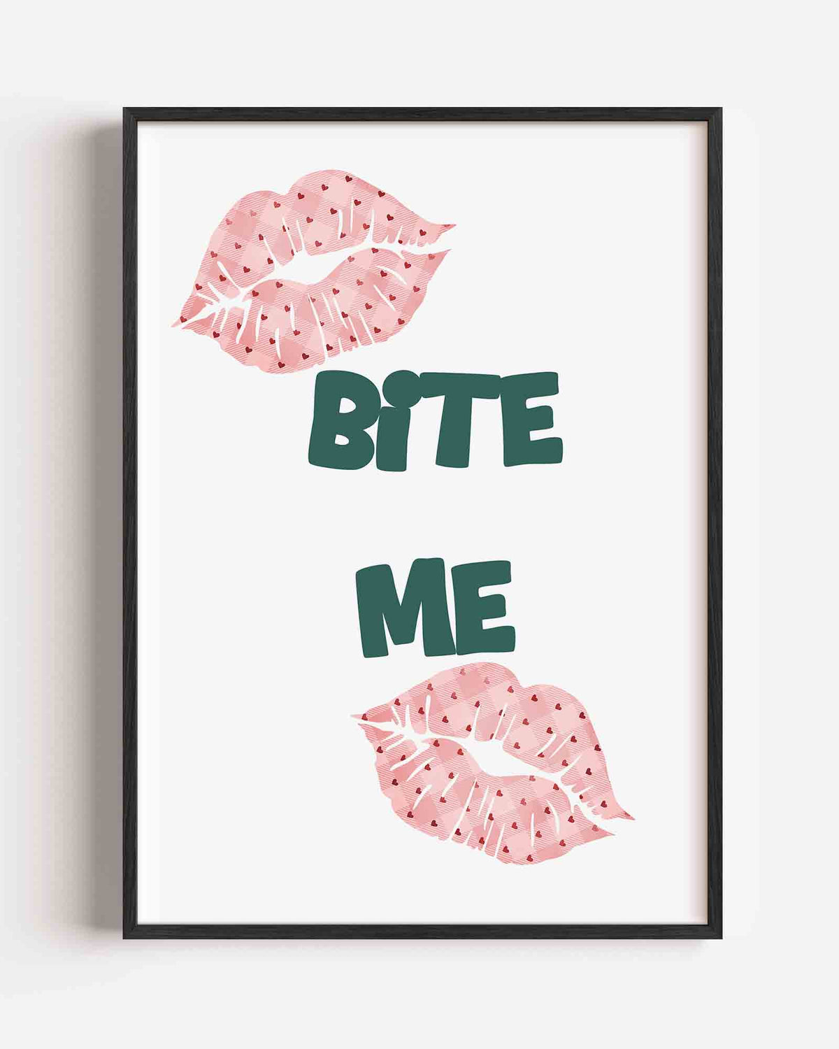 Lippen en tekst – Pop Art portret poster als wanddecoratie