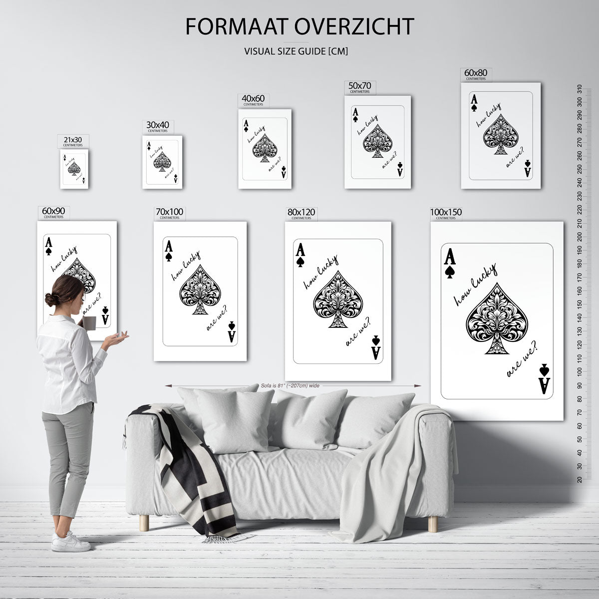 Schoppen aas – staande muurposter in Pop Art stijl