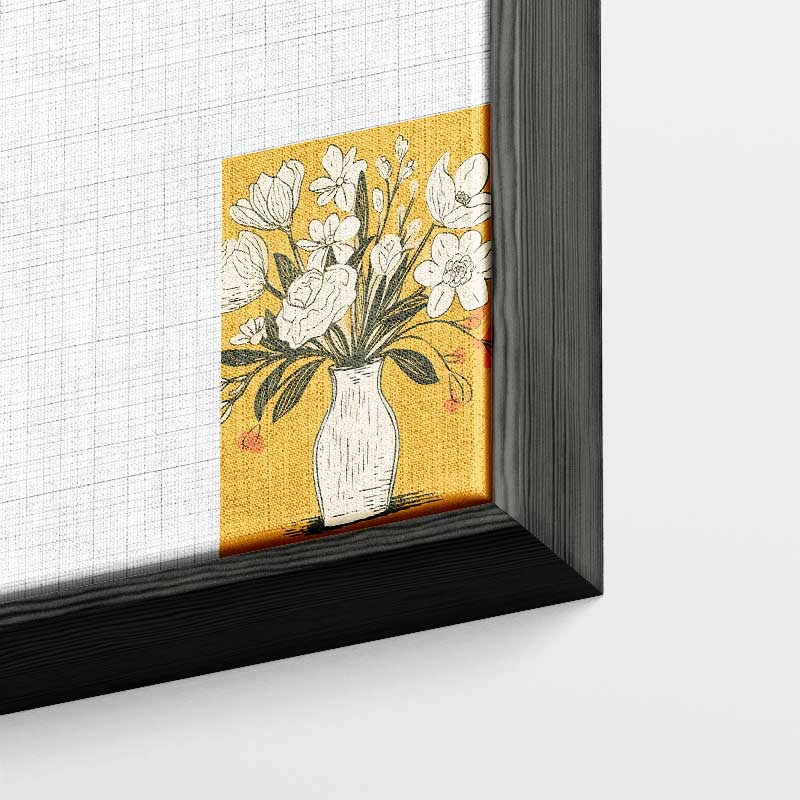Tijdloze Bloemenvazen Illustratie – portret wandkunst van WallArtistic