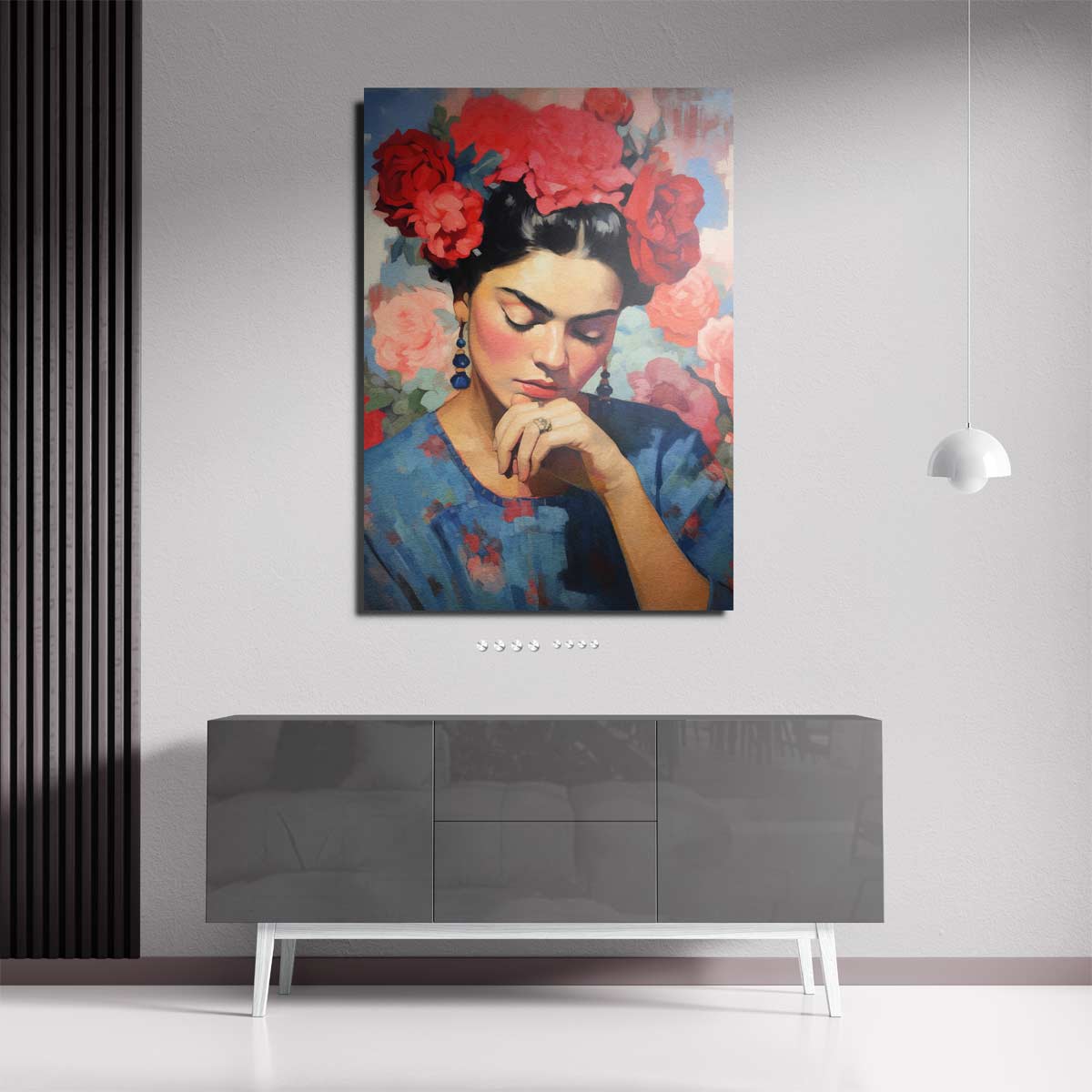 Bloemen Serenade – staande wandkunst voor woonkamer of interieur