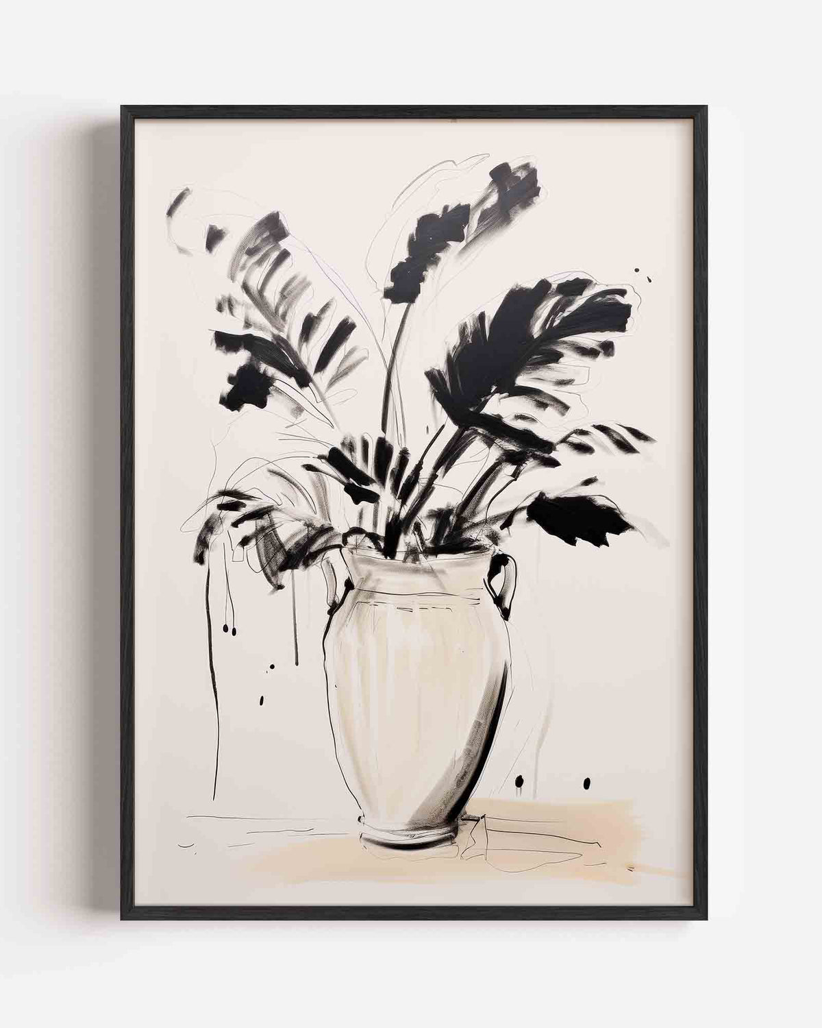 Plant in vaas – Kunst & Design poster als staande wanddecoratie