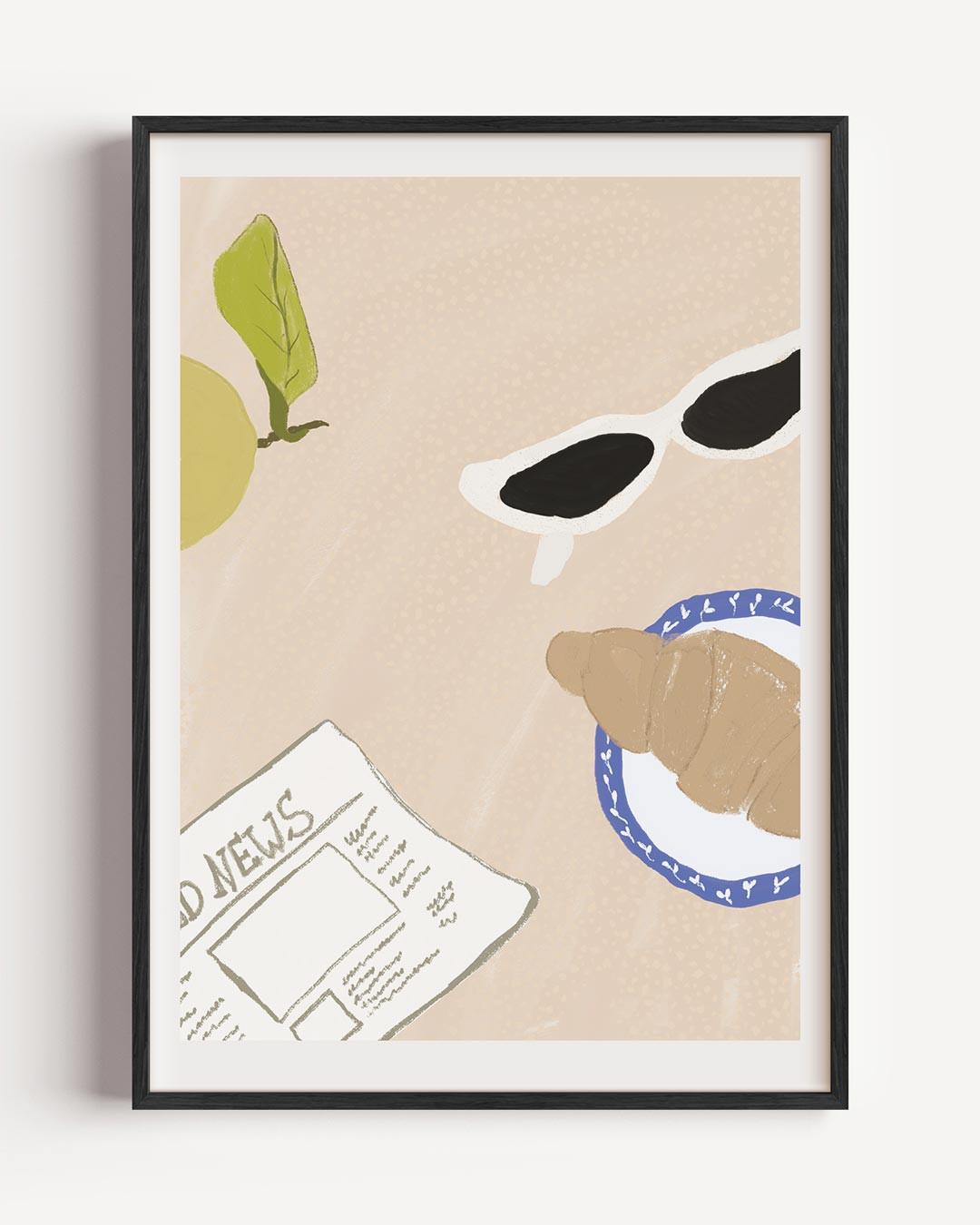 Zonnige Ontbijtdag – keuken portret poster als wanddecoratie