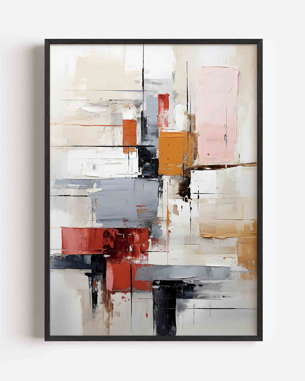 Abstracte vormen – abstracte textuur portret poster als wanddecoratie