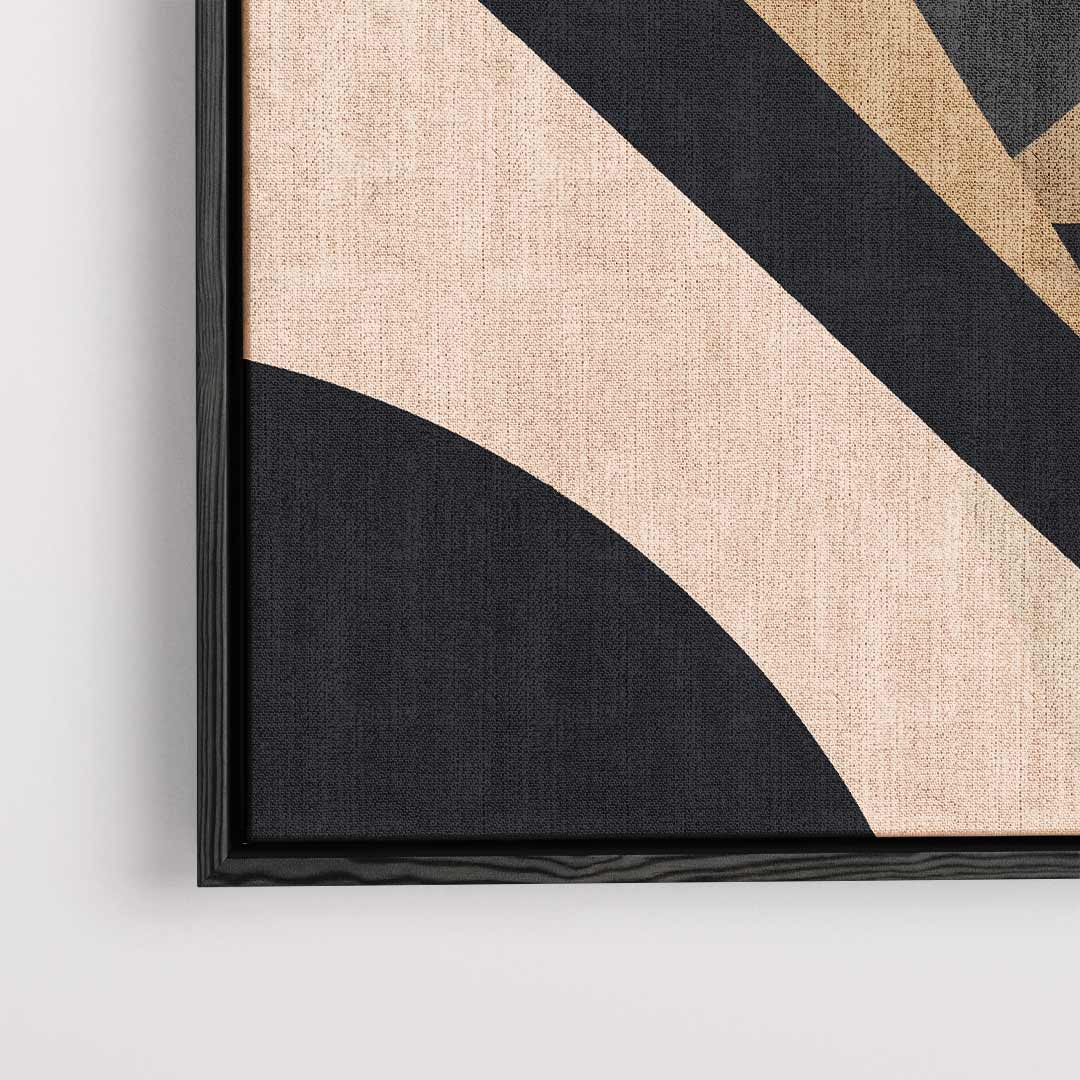 Strakke Geometrie in Aardetinten – dibond kunstwerk als wanddecoratie