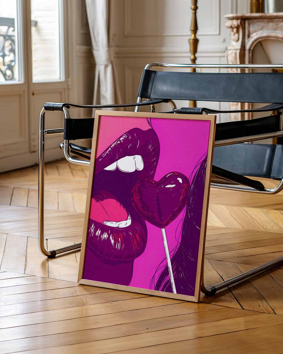 Liefdevolle Lollipop Luxe – staande muurposter met zomerse uitstraling
