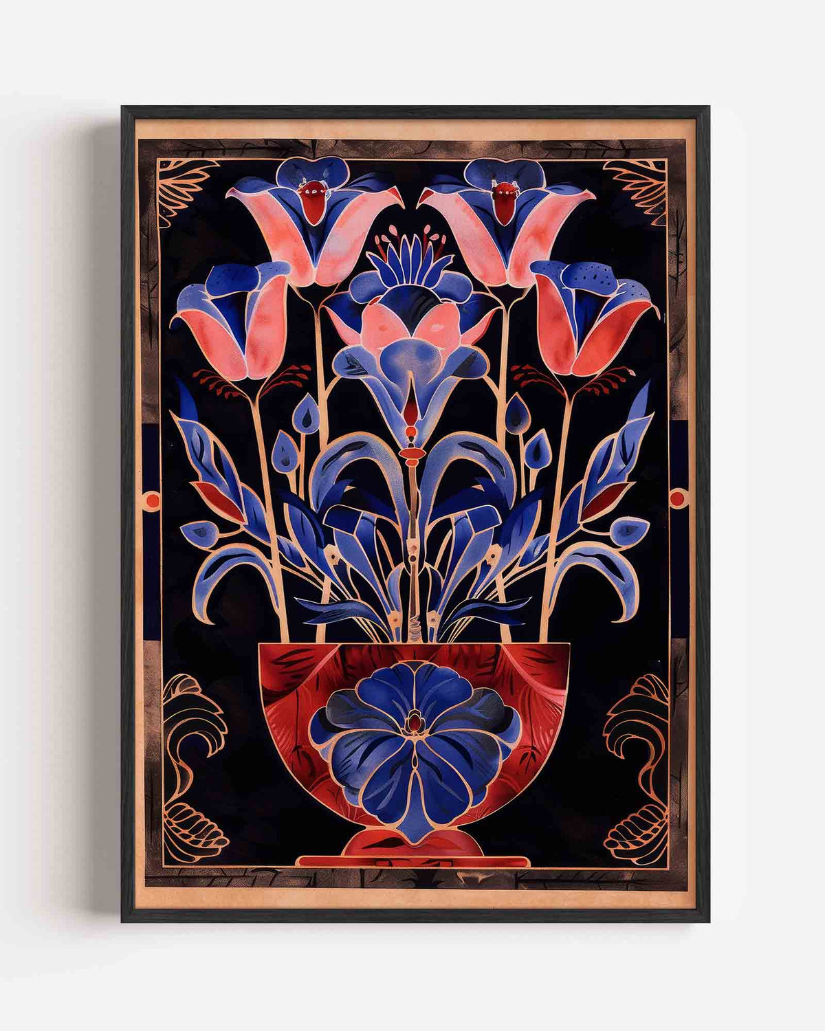 Bloemen in vaas – Kunst & Design poster als staande wanddecoratie
