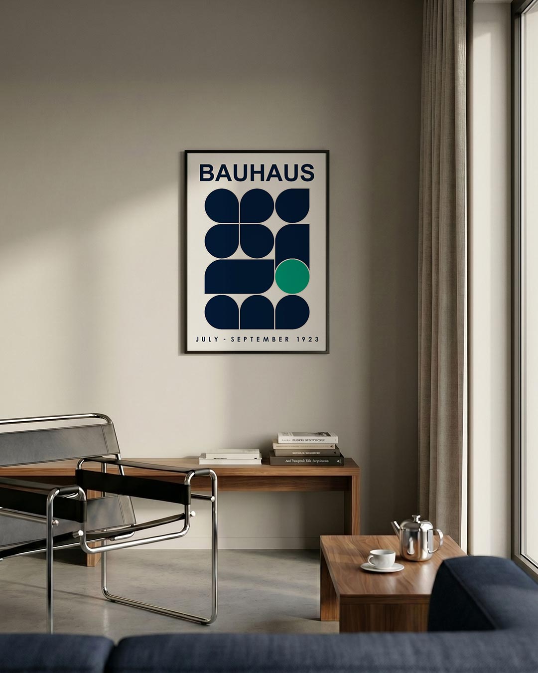 Vorm en kleur – staande Bauhaus poster voor aan de muur