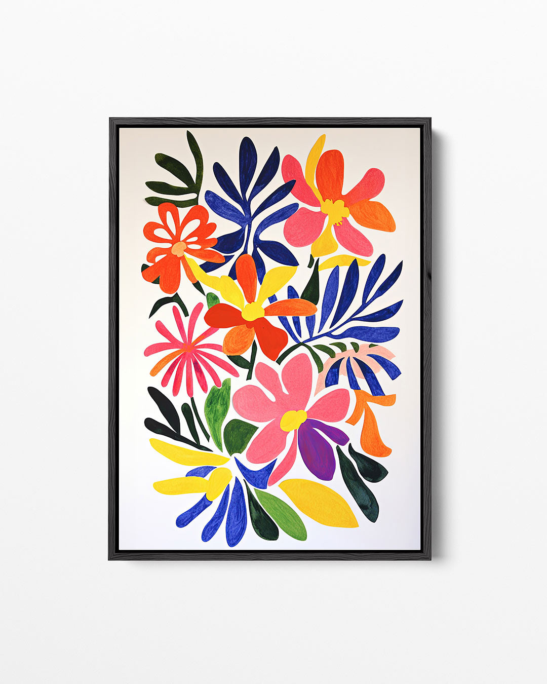 Vrolijke bloemencompositie – staand wanddecoratie kunstwerk