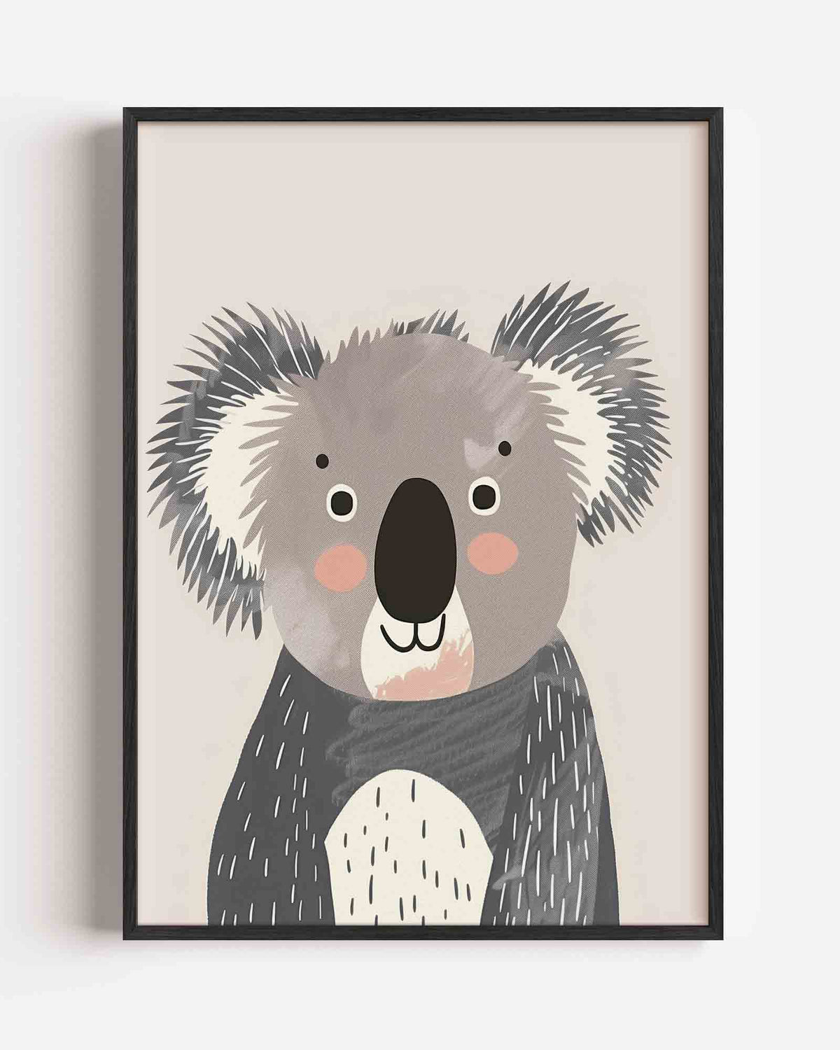 Koala illustratie – kids portret poster als wanddecoratie