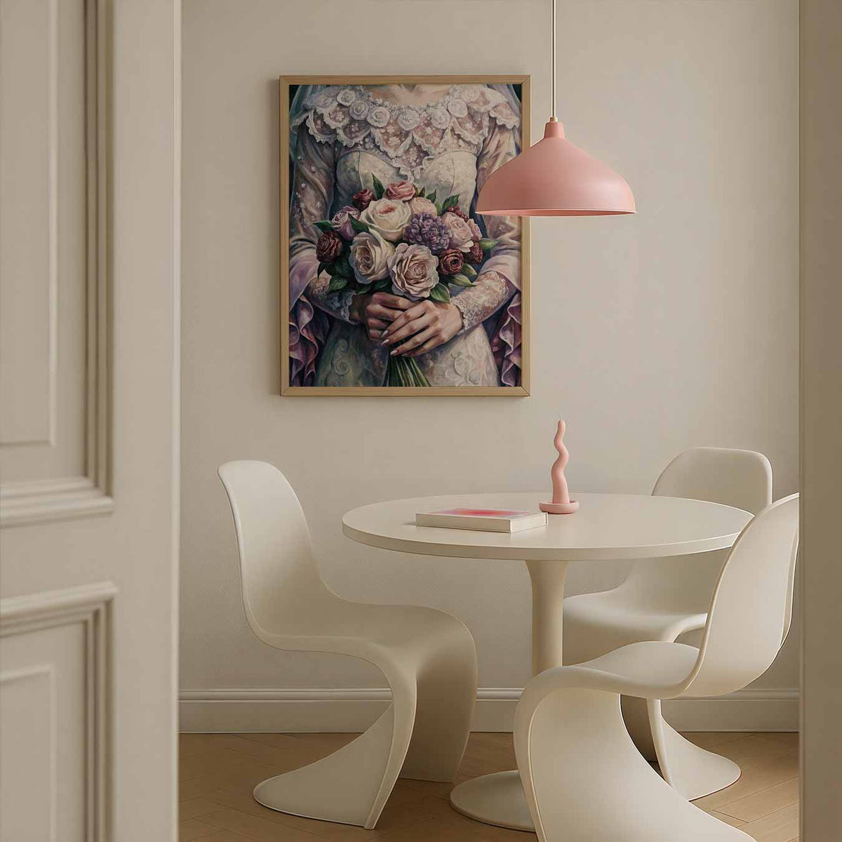 Romantische Bruidsbloemen – staande paas wanddecoratie van WallArtistic