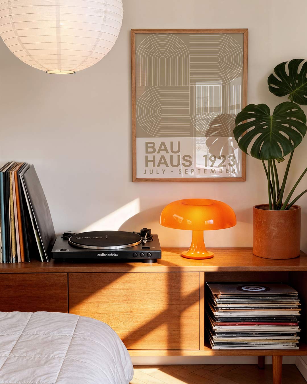 Lijnen en vlakken – geometrische Bauhaus poster in staand formaat