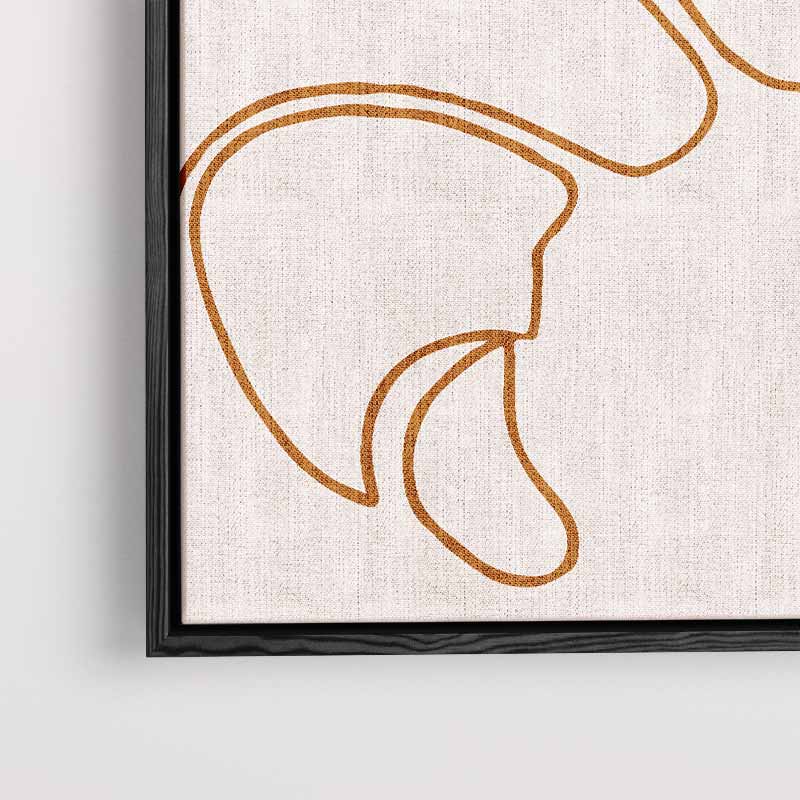 Simpele Croissant Sketch – modern portret kunstwerk van WallArtistic