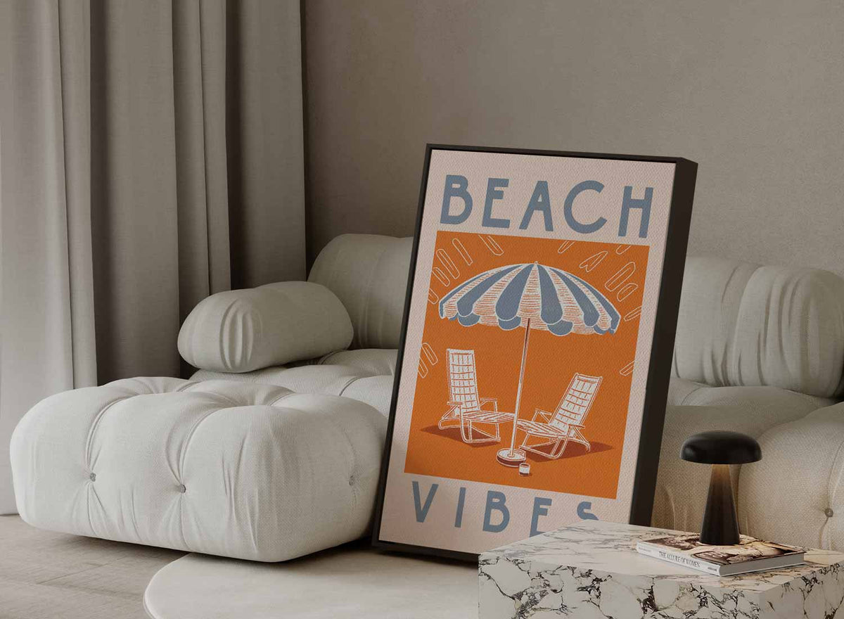 Zomerse Strandvibes – dibond kunstwerk als wanddecoratie