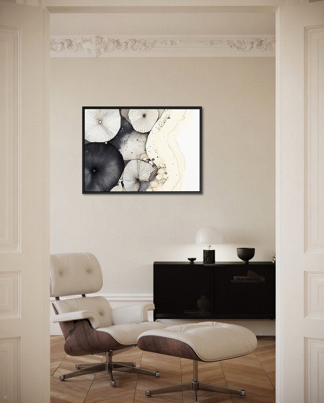 Organische vormen – Wanddecoratie kunstwerk – liggende wanddecoratie
