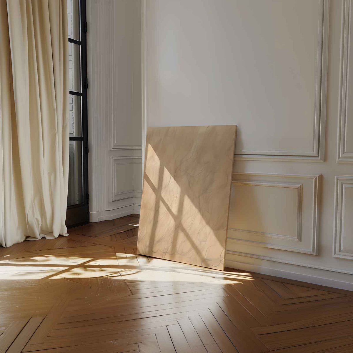 Zachte Woelende Lijnen – canvas wanddecoratie in portret formaat