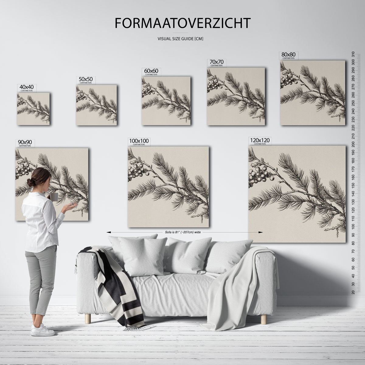 Abstracte – vierkante muurposter met kleurrijke vormen