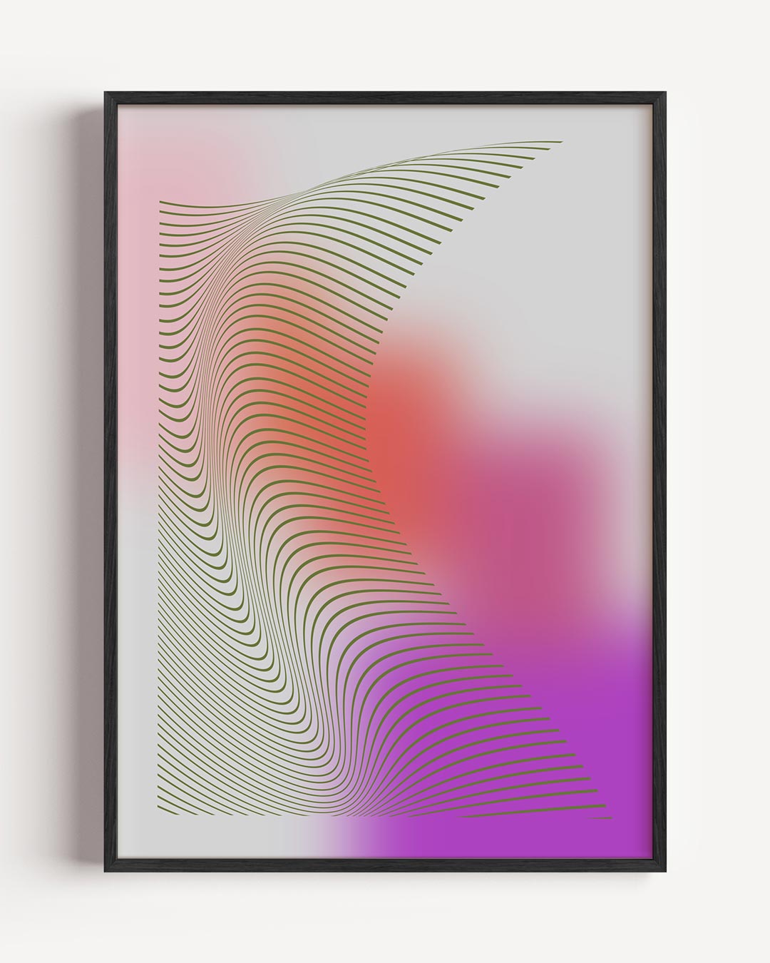 Kleurrijke Abstracte Golf – kleurrijke abstracte portret poster als wanddecoratie