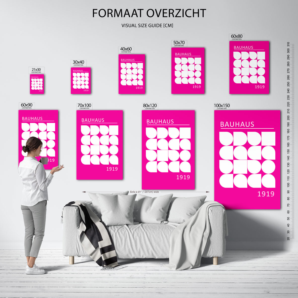  – geometrische poster in Bauhaus-stijl van WallArtistic