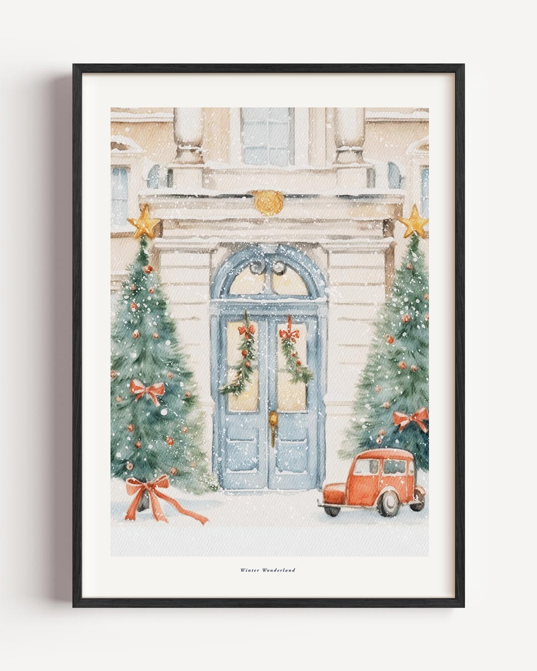 Winter Wonderland Deurposter – kerst portret poster als wanddecoratie