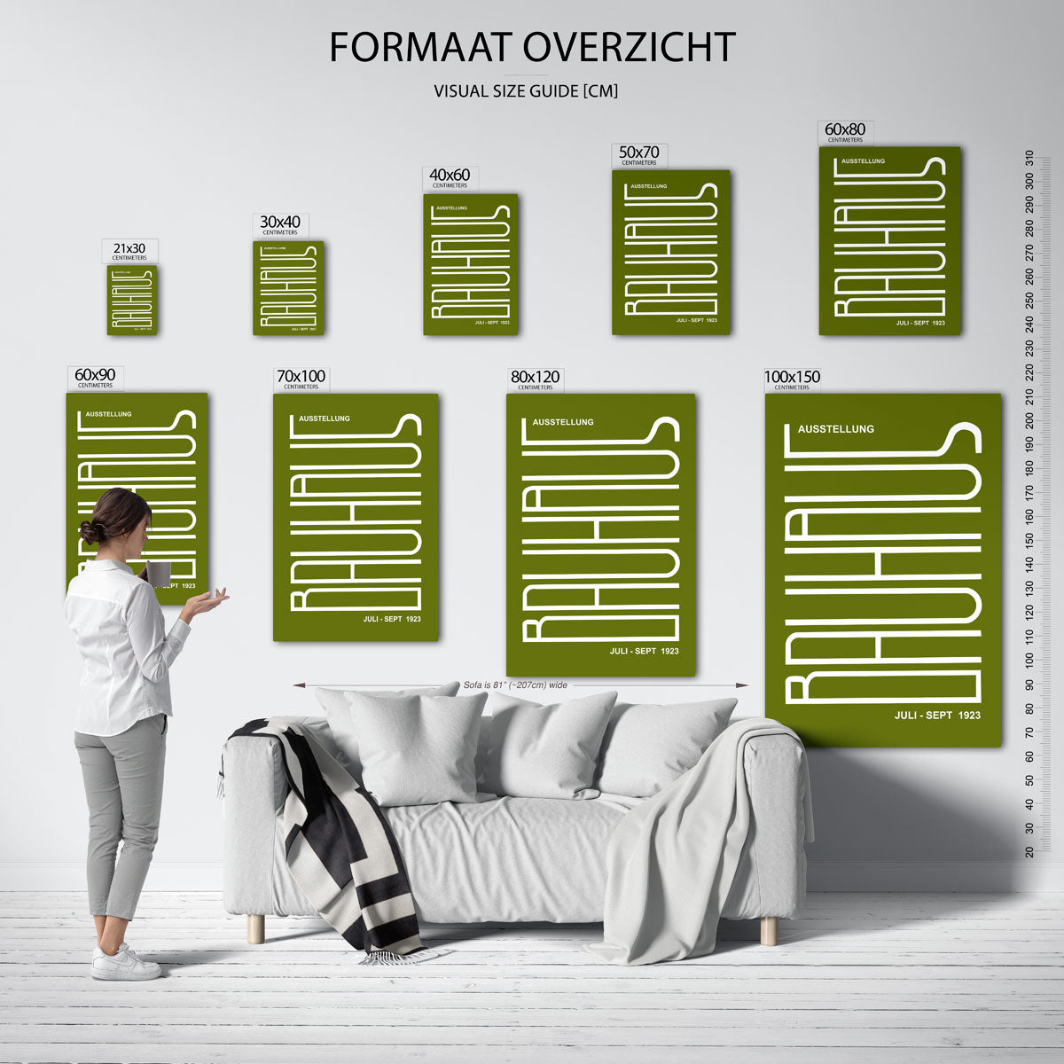 Abstracte – Bauhaus poster als moderne geometrische wanddecoratie
