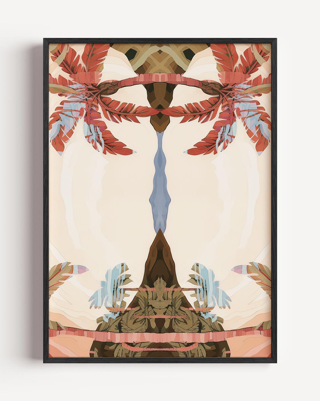 Tropische Bladeren Kunstposter – kleurrijke abstracte portret poster als wanddecoratie