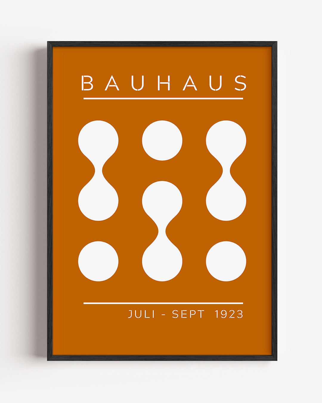 Vorm en balans – staande Bauhaus poster als wanddecoratie