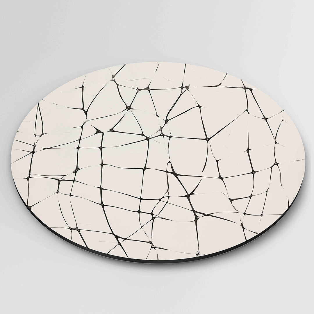Abstracte lijnen – geïllustreerde wandkunst als moderne muurcirkel