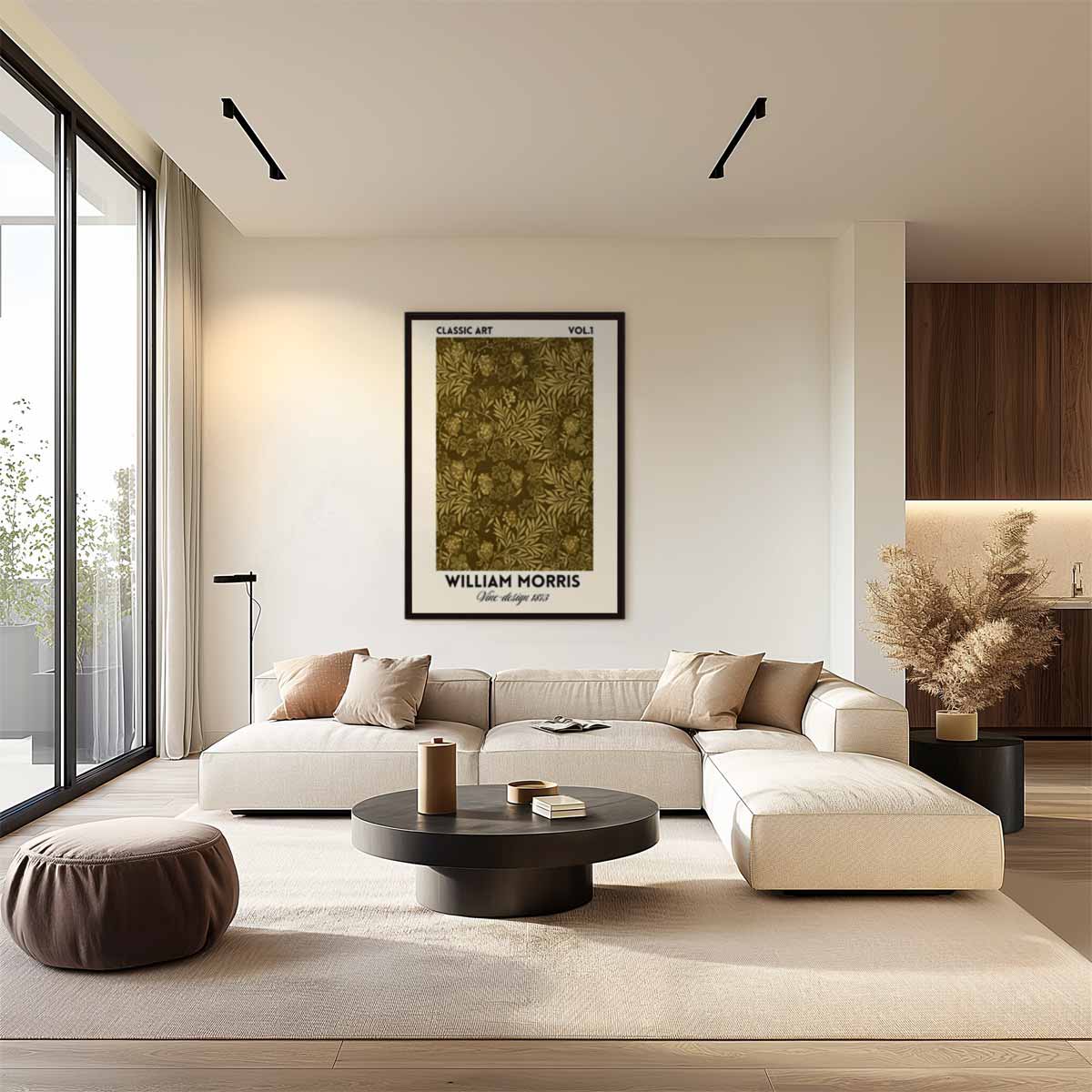 Klassieke Wijnrank Patroonprint – staand kunstwerk voor modern interieur