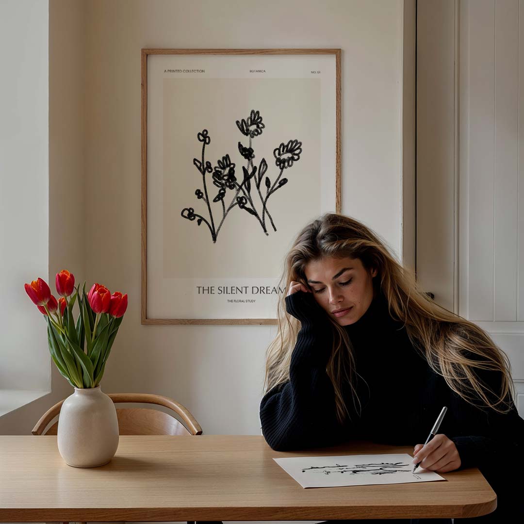 Botanische Dromerij – bloemen poster in staand formaat