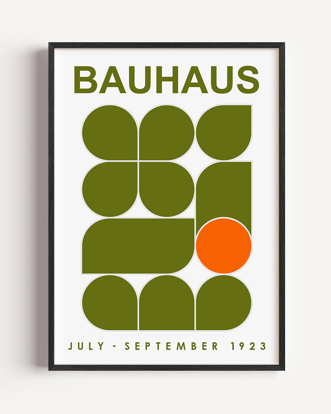 Vorm en kleur – staande Bauhaus poster als wanddecoratie