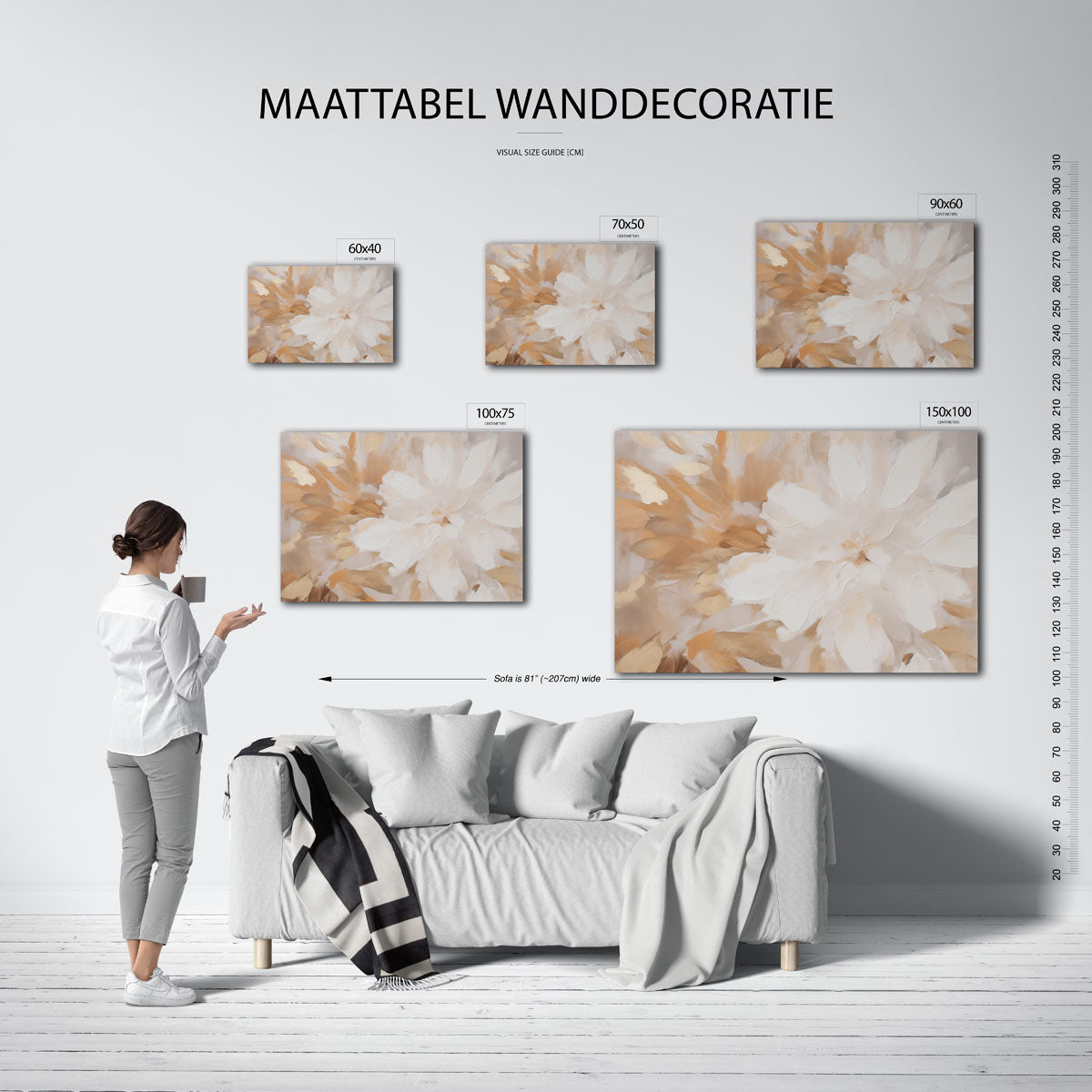 Bloemrijke compositie – Bronsaccenten – op canvas, dibond of plexiglas