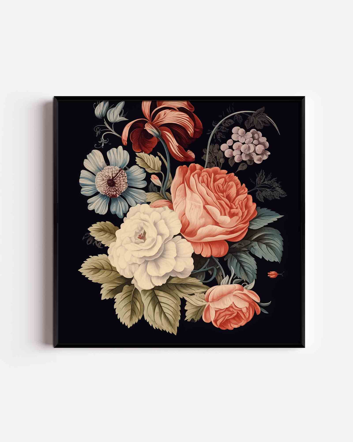 Bloemenpracht – bloemen vierkante poster als wanddecoratie