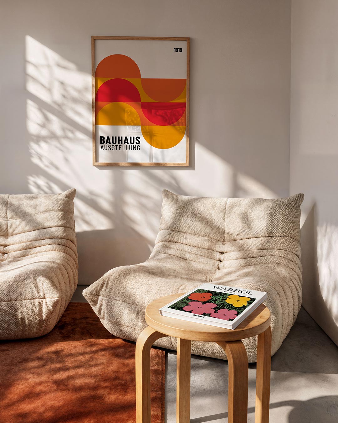 Vorm en kleur – geometrische Bauhaus poster in staand formaat