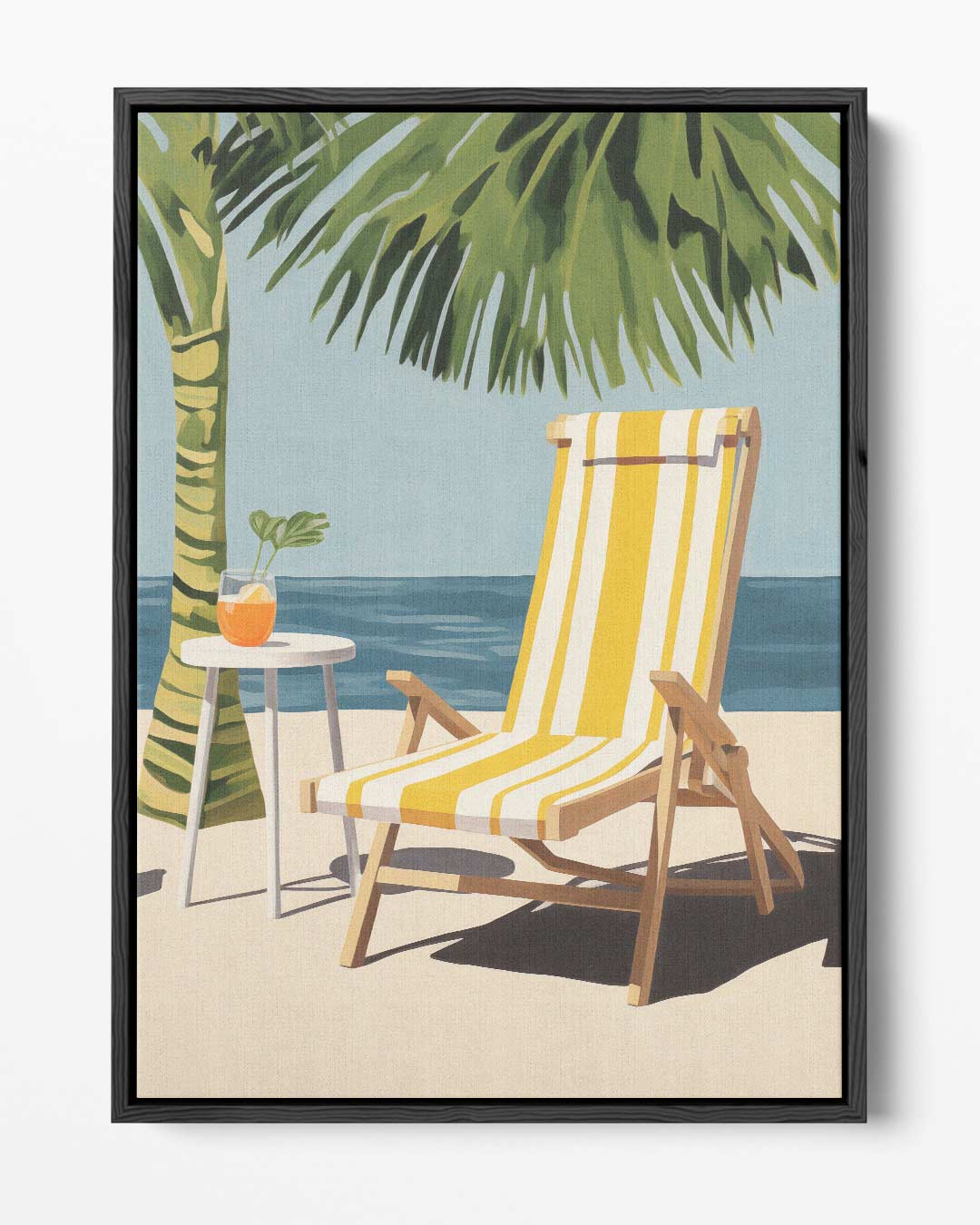Zomerdag aan het Strand – portret kunstwerk als wanddecoratie