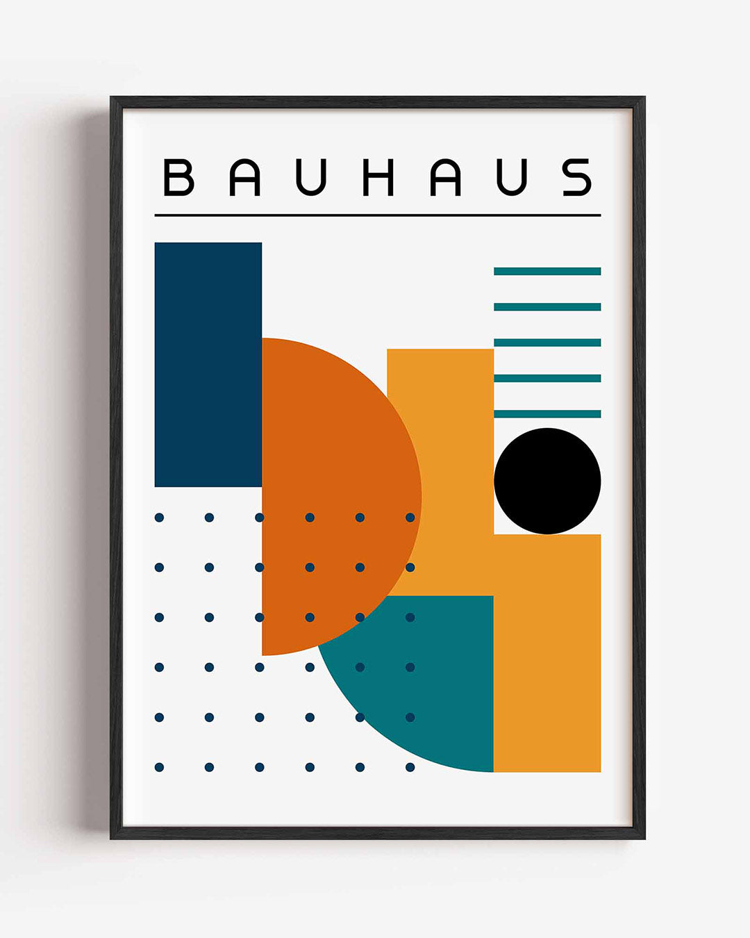 Vormen en vlakkenspel – staande Bauhaus poster als wanddecoratie
