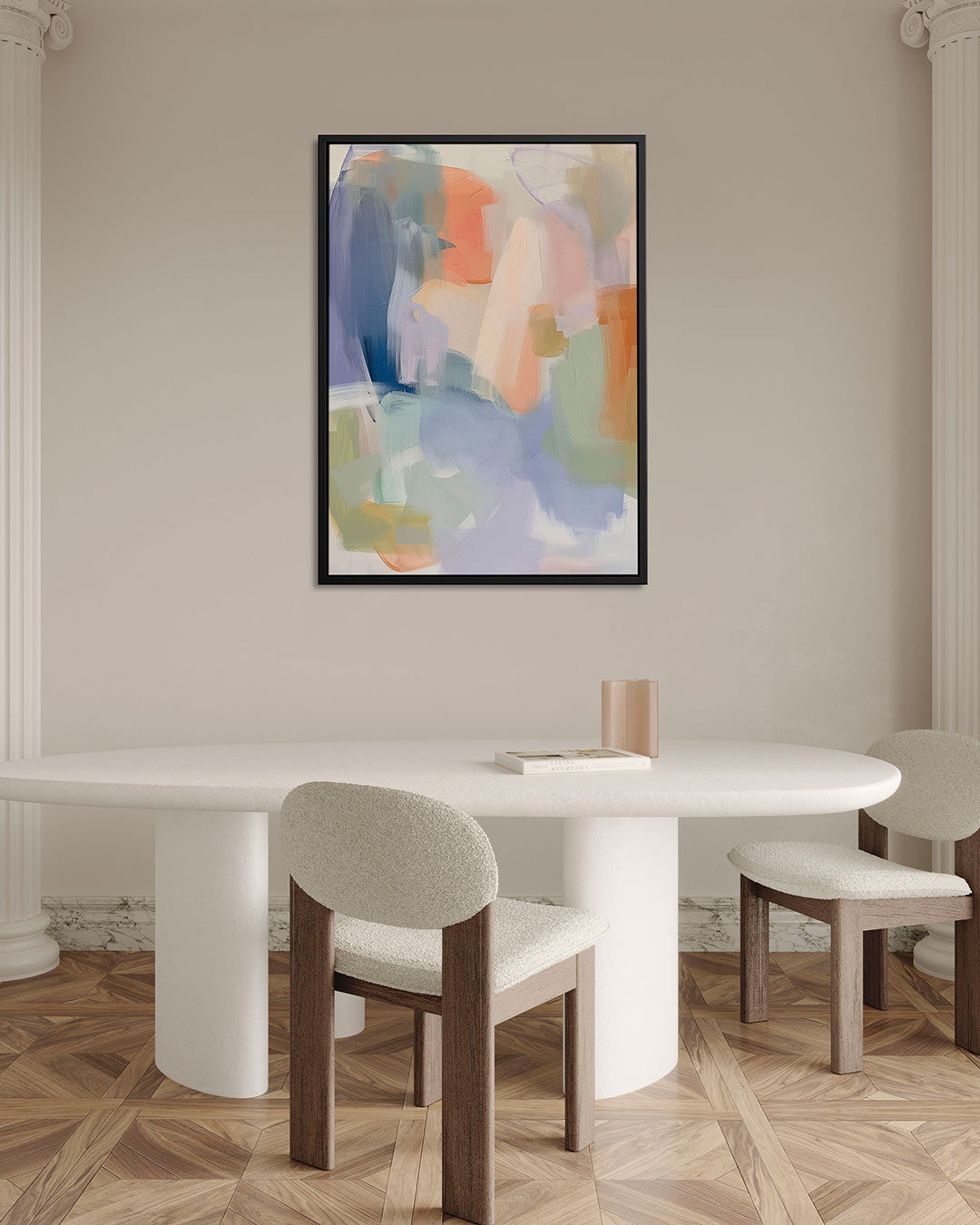 Kleurrijke vormen – staand wanddecoratie kunstwerk