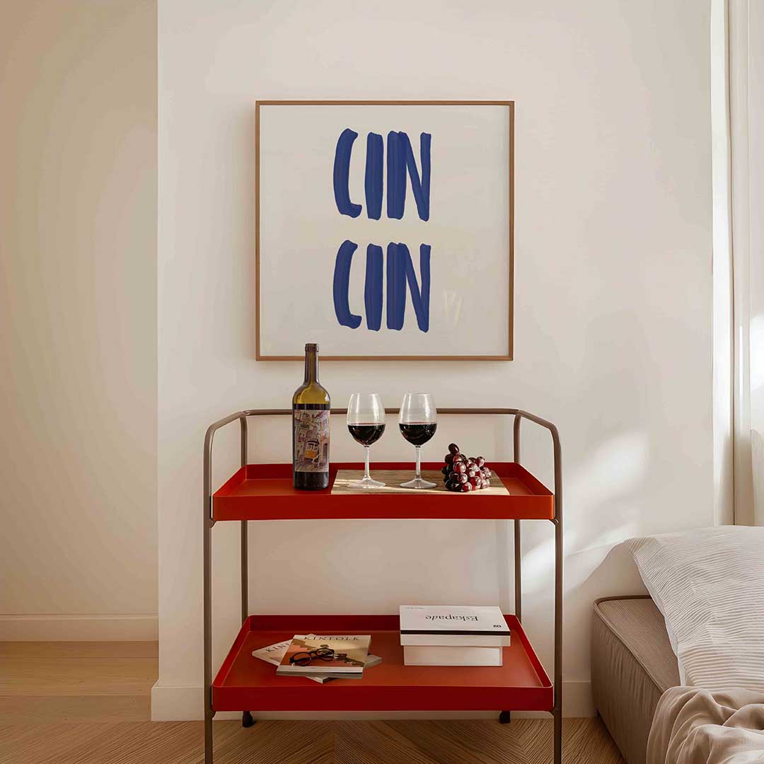 Cin cin – vierkante keuken wanddecoratie van WallArtistic