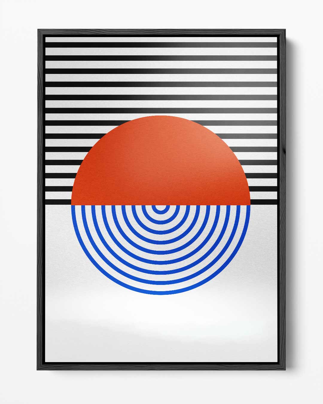 Kleurrijke Geometrische Harmonie – portret kunstwerk als wanddecoratie