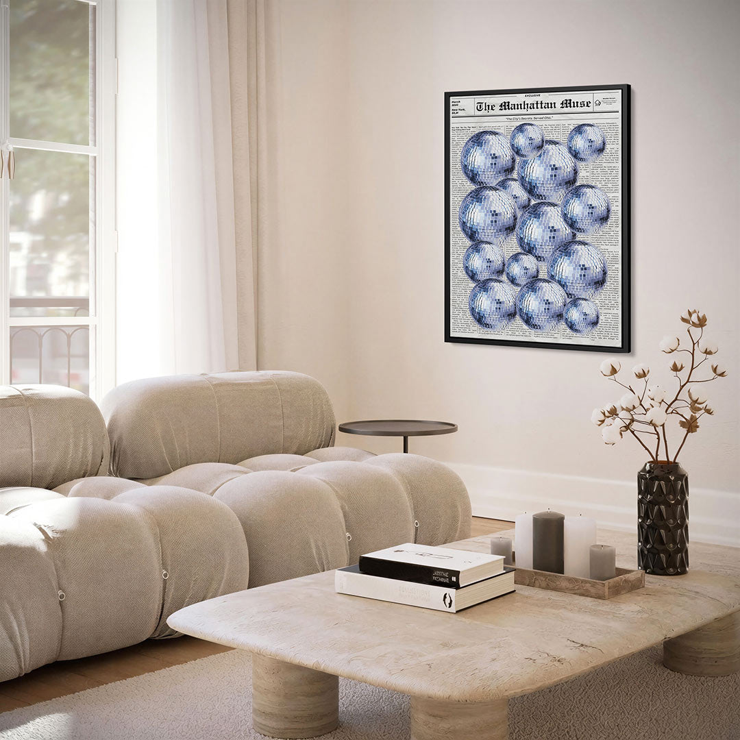 Reflecterende bollen – staand wanddecoratie kunstwerk