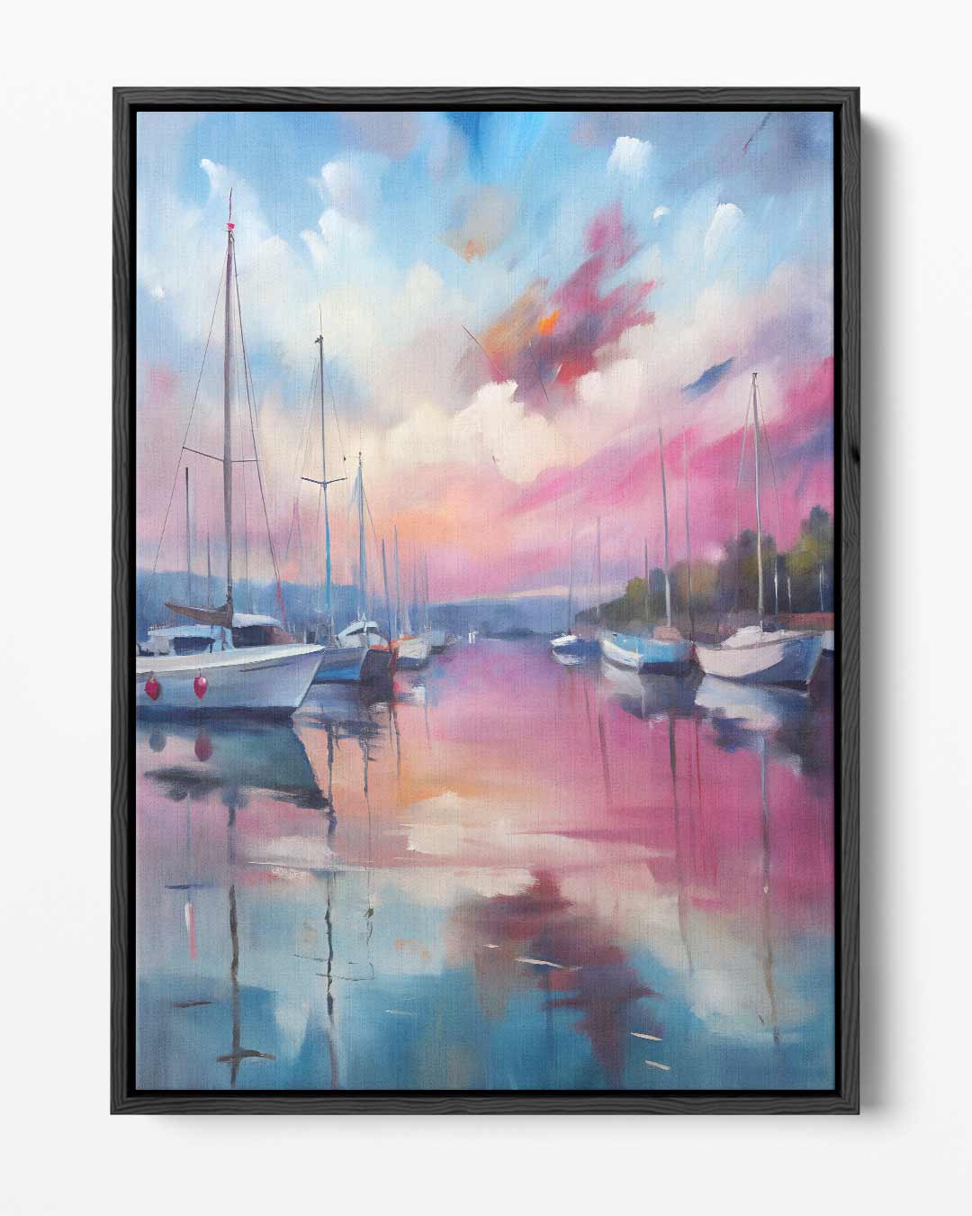 Zonsondergang Aan Het Water – portret kunstwerk als wanddecoratie